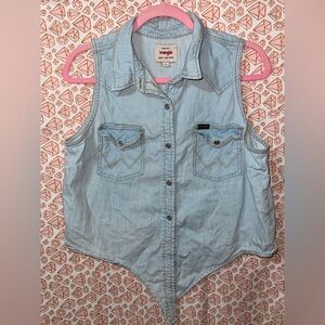 Wrangler Sky Blue Denim Vest